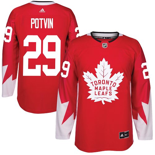 Adidas Maple Leafs #29 Felix Potvin Red Team Canada Authentic Stitched NHL Jersey